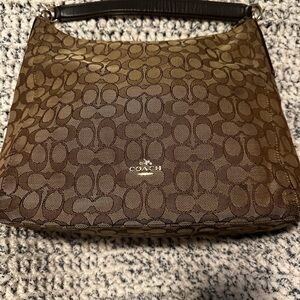 Coach Celest Convertible Hobo: Womans Canvas Leather Shoulder Bag B1792-F58327